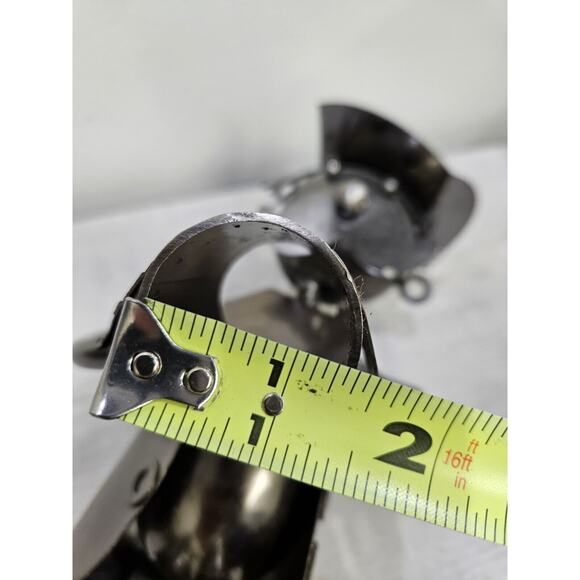 Metal Whimsical Drinking Coyboy Man Small Bottle Holder Free Standing - Picture 3 of 10